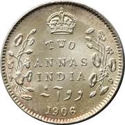 2 Annas - Edward VII, India, 1903-1910 reverse image