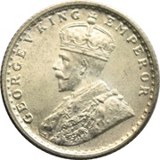 ¼ Rupee - George V obverse image