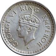 ¼ Rupee - George VI obverse image