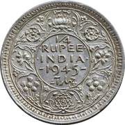 ¼ Rupee - George VI, India, 1943-1945 reverse image