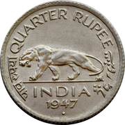 ¼ Rupee - George VI reverse image