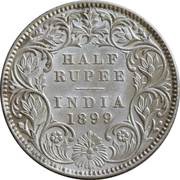 ½ Rupee - Victoria, India, 1877-1899 reverse image