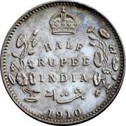 ½ Rupee - Edward VII, India, 1905-1910 reverse image