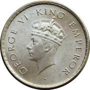 ½ Rupee - George VI obverse image