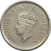 ½ Rupee - George VI obverse image