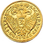 ½ Ducat - Charles VI Graz, Austria, 1728 reverse image