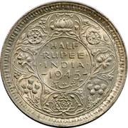 ½ Rupee - George VI, India, 1942-1945 reverse image