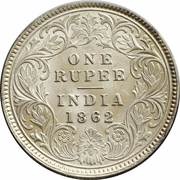1 Rupee - Victoria, India, 1862-1876 reverse image