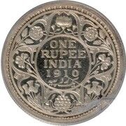 1 Rupee - Edward VII Pattern, India, 1910 reverse image