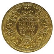 1 Rupee - Edward VII Pattern, India, 1910 reverse image