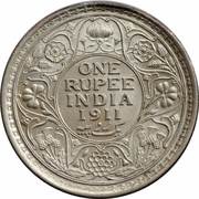 1 Rupee - George V, India, 1911 reverse image