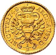 ½ Ducat - Maria Theresia Vienna, Austria, 1748-1750 reverse image