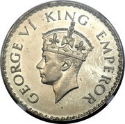 1 Rupee - George VI obverse image