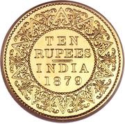10 Rupees - Victoria, India, 1878-1879 reverse image