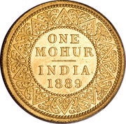 1 Mohur - Victoria, India, 1877-1891 reverse image