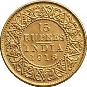 15 Rupees - George V, India, 1918 reverse image