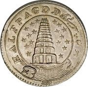 ½ Pagoda, India, 1808-1812 reverse image