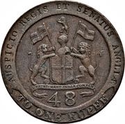 1⁄48 Rupee, Dub obverse image