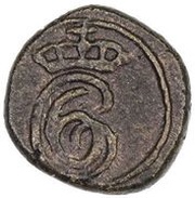1 Cash - Christian VI Entwined obverse image