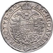 2 Thalers - Matthias II Vienna, Austria, 1614 reverse image