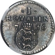 1 Royalin - Frederik V reverse image