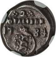2 Royaliner, 2 Fano, 2 Fanams - Christian VII, India, 1767-1807 reverse image