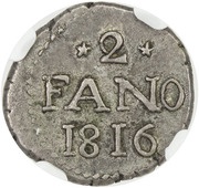 2 Fanos - Frederik VI, India, 1816-1818 reverse image