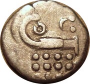 1 Fanam Negapatnam Mint, India, 1675-1700 reverse image