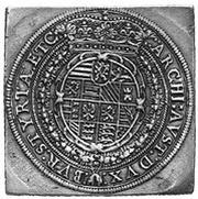 2 Thalers klippe - Ferdinand II Graz, Austria, 1625-1626 reverse image