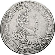 2 Thalers In the name of Ferdinand II; Graz mint obverse image