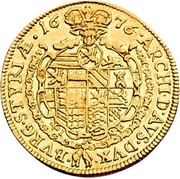 1 Ducat - Leopold I Graz, Austria, 1676 reverse image
