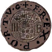 III Bazarucos - Filipe II Damão mint to Baçaim obverse image
