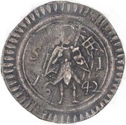 1 Xerafim - João IV Goa mint, India, 1641-1649 reverse image