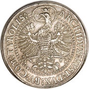 2 Thalers - Leopold I Hall, Austria, 1686-1696 reverse image