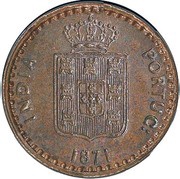 3 Réis - Luíz I Mumbai mint obverse image