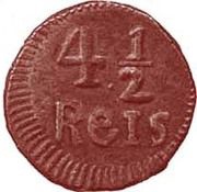 4½ Reis - Maria I Dio mint, India, 1788-1799 reverse image