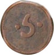 5 Réis - João V Goa mint, India, 1711 reverse image