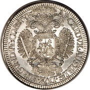 2 Thalers - Charles VI Hall, Austria, 1711 reverse image