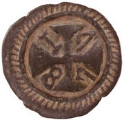 ½ Atiá "2 Duganis" - Maria I and Pedro III Dio mint, India, 1778-1787 reverse image