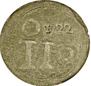 10 Bazarucos - João V Goa mint, India, 1722 reverse image