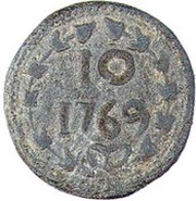 10 Bazarucos - José I Goa mint, India, 1760-1769 reverse image