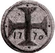 10 Bazarucos - José I Damão mint, India, 1770 reverse image