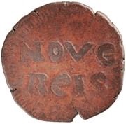 Nove "9" Reis - João VI Small armillary sphere, Goa mint, India, 1816-1826 reverse image