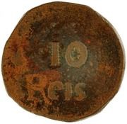 10 Réis - João VI Big armillary sphere - Goa mint, India, 1816-1826 reverse image