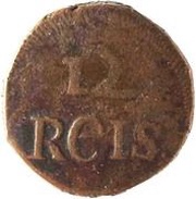 12 Réis - Maria I Dio mint, India, 1788-1799 reverse image