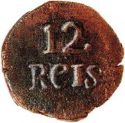 12 Réis - João Prince Goa mint, India, 1799-1816 reverse image