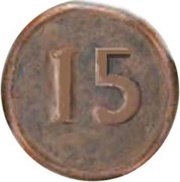 15 Réis - João V Goa mint, India, 1711 reverse image