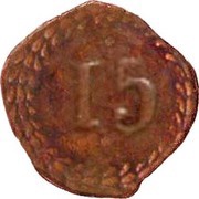 15 Réis - João V Goa mint, India, 1715-1717 reverse image