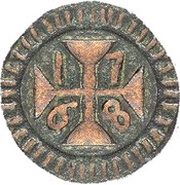 1 Atiá "4 Duganis" - José I Dio mint, India, 1767-1777 reverse image