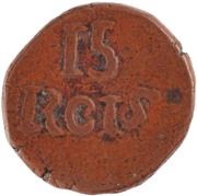 15 Réis - João VI Diu mint reverse image